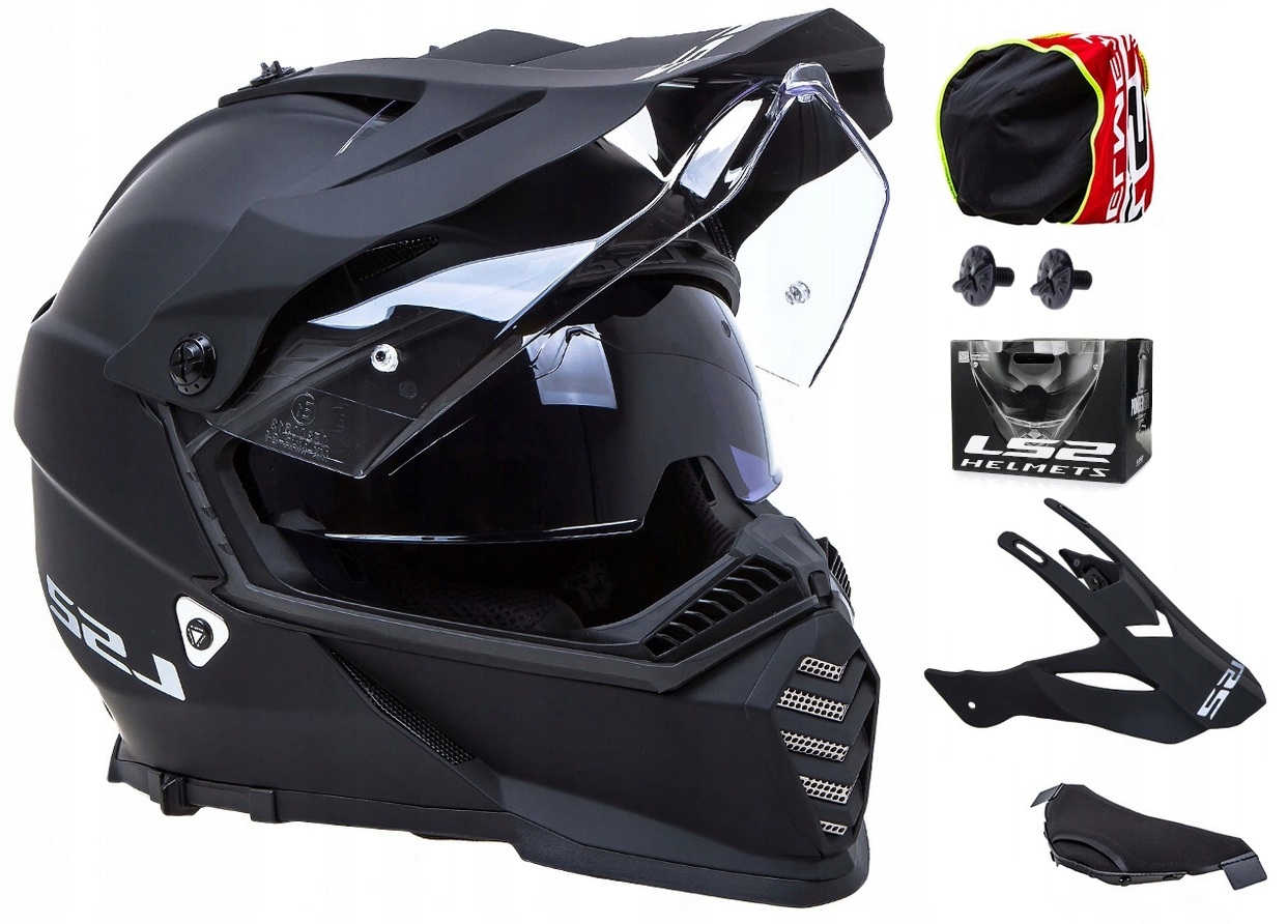 PRILBA ENDURO LS2 MX436 PIONEER EVO ČIERNA MATNÁ XL