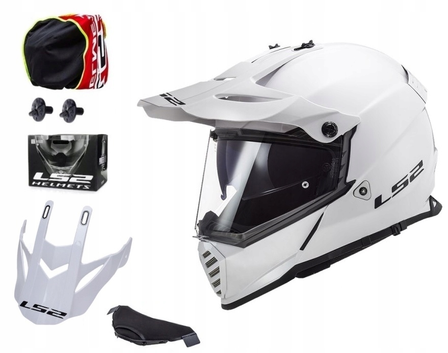 PRILBA ENDURO LS2 MX436 PIONEER EVO BIELA BIELA L