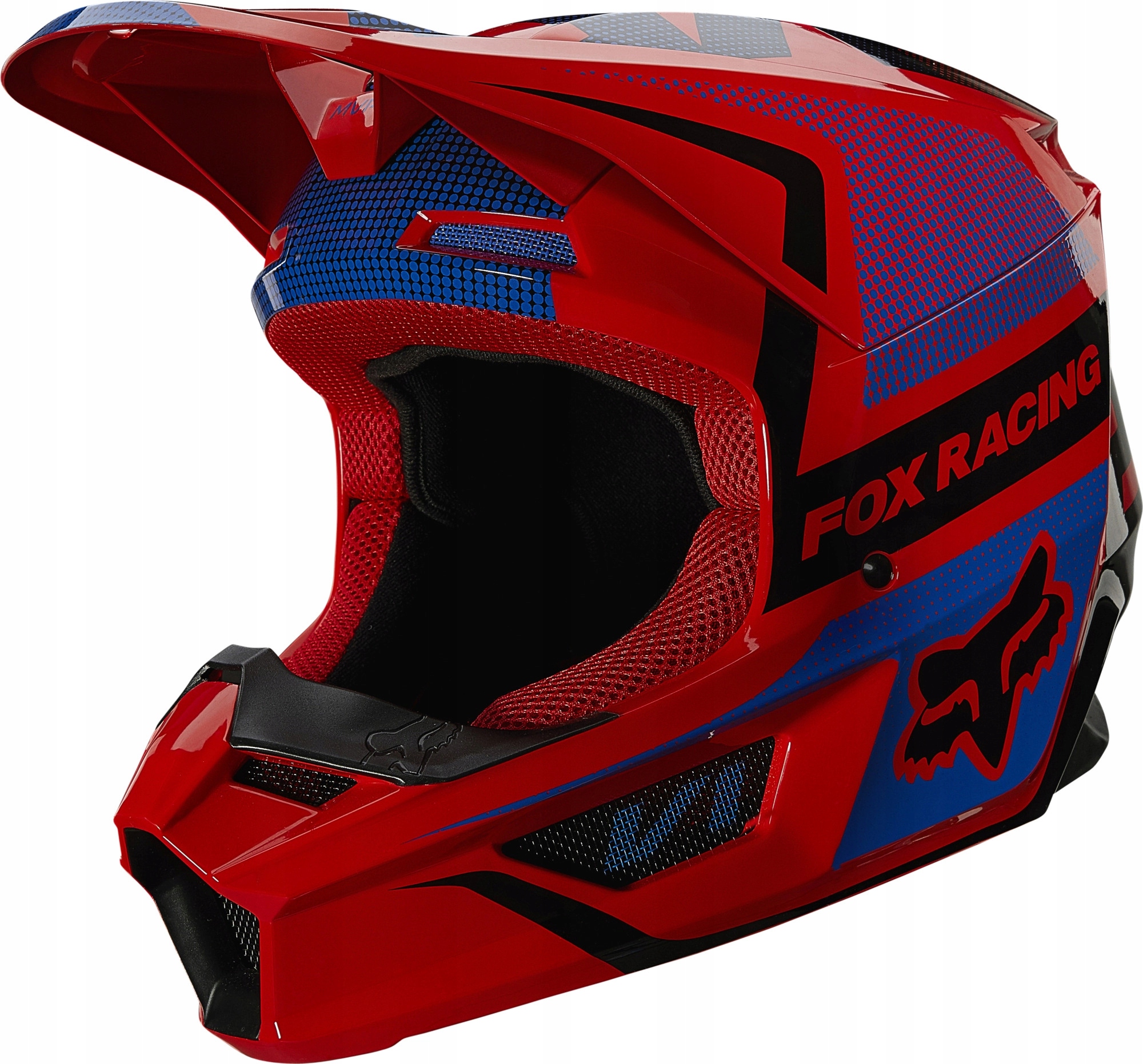 PRILBA FOX JUNIOR V-1 OKTIV RED YM
