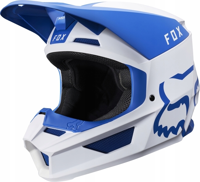 PRILBA FOX V-1 V1 MATA MODRÁ / BIELA (M) 2019