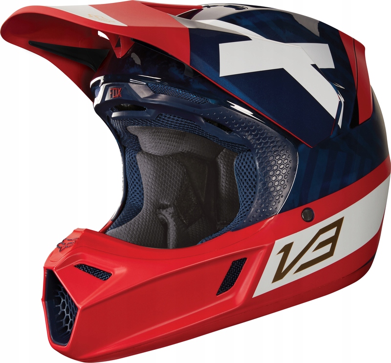 PRILBA FOX V-3 PREESTAVUJTE NAVY / RED XL !!!!