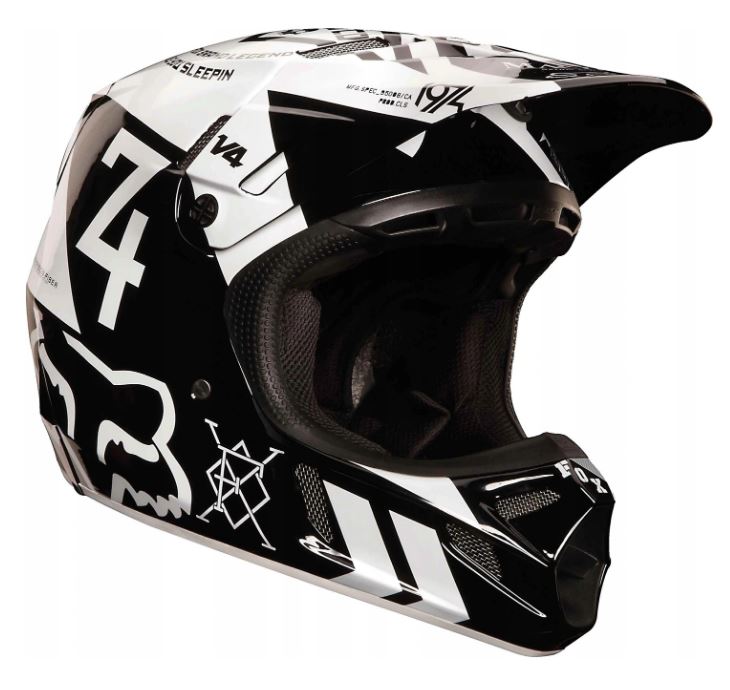 VEĽKÁ ČIERNA PRILBA FOX V-4 MACHINA ČIERNA S -50%