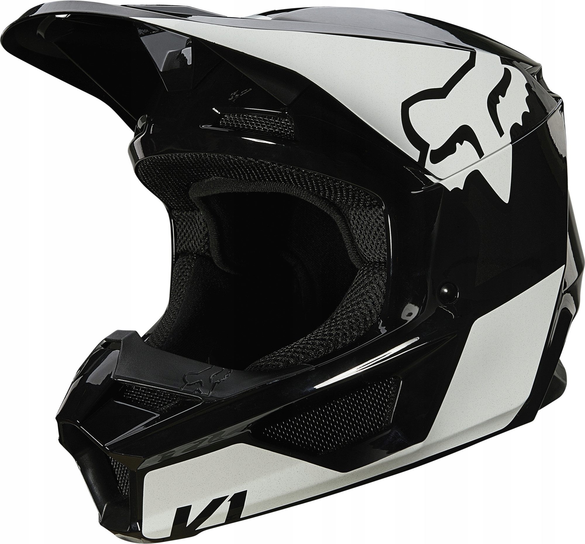 PRILBA FOX V1 REVN ČIERNA / BIELA XS MX21 ZADARMO