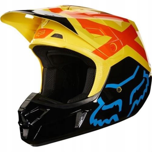 Prilba FOX V2 PREME čierna a žltá M ENDURO CROSS QUAD