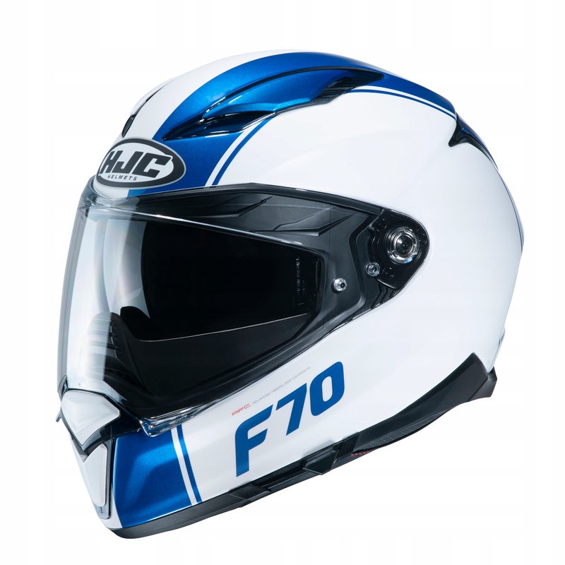 HJC F70 MAGO BIELA / MODRÁ PRILBA XL + ZADARMO
