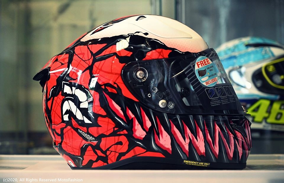PRILBA HJC R-PHA-11 MARVEL CARNAGE ČERVENÁ / ČIERNA M.