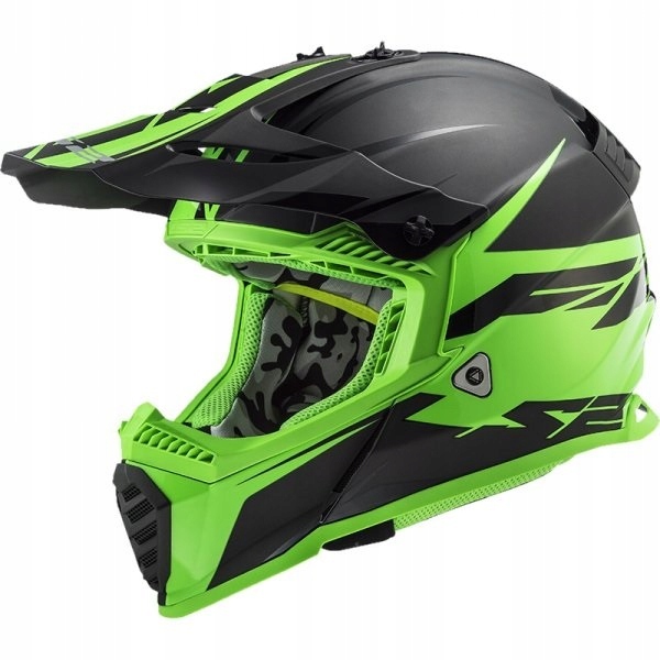 PRILBA LS2 CROSS MX437 FAST EVO ROAR GREEN L