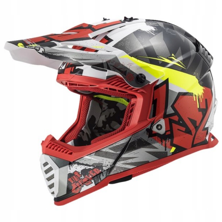 PRILBA LS2 FAST MX437 FAST EVO MINI CRUSHER BLRED S