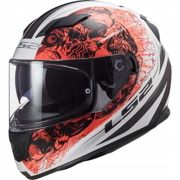 Prilba LS2 FF320 STREAM EVO THRONE WHITE ORANGE L