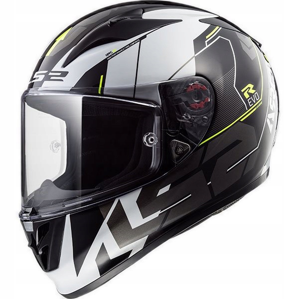 PRILBA LS2 FF323 ARROW R EVO TECHNO BIELA ČIERNA ČIERNA XXS