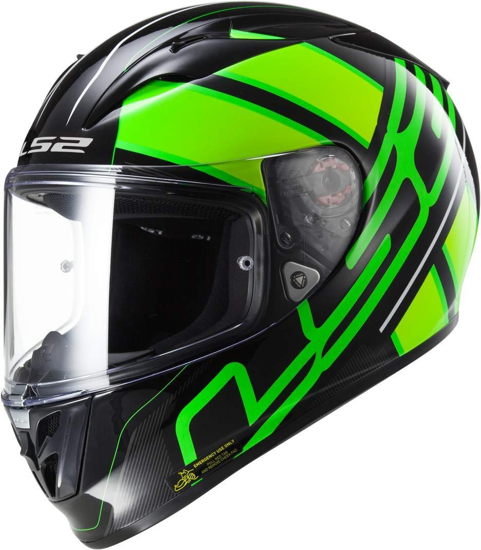 PRILBA LS2 FF323 ŠÍPKA R ČIERNA ČIERNA FLUO veľ. XL