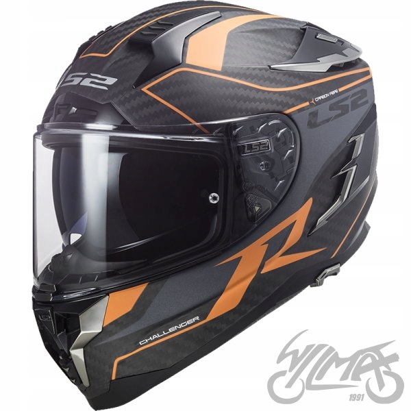 KASK LS2 FF327 CHALLENGER CT2 GRID CARBON ORANGE M