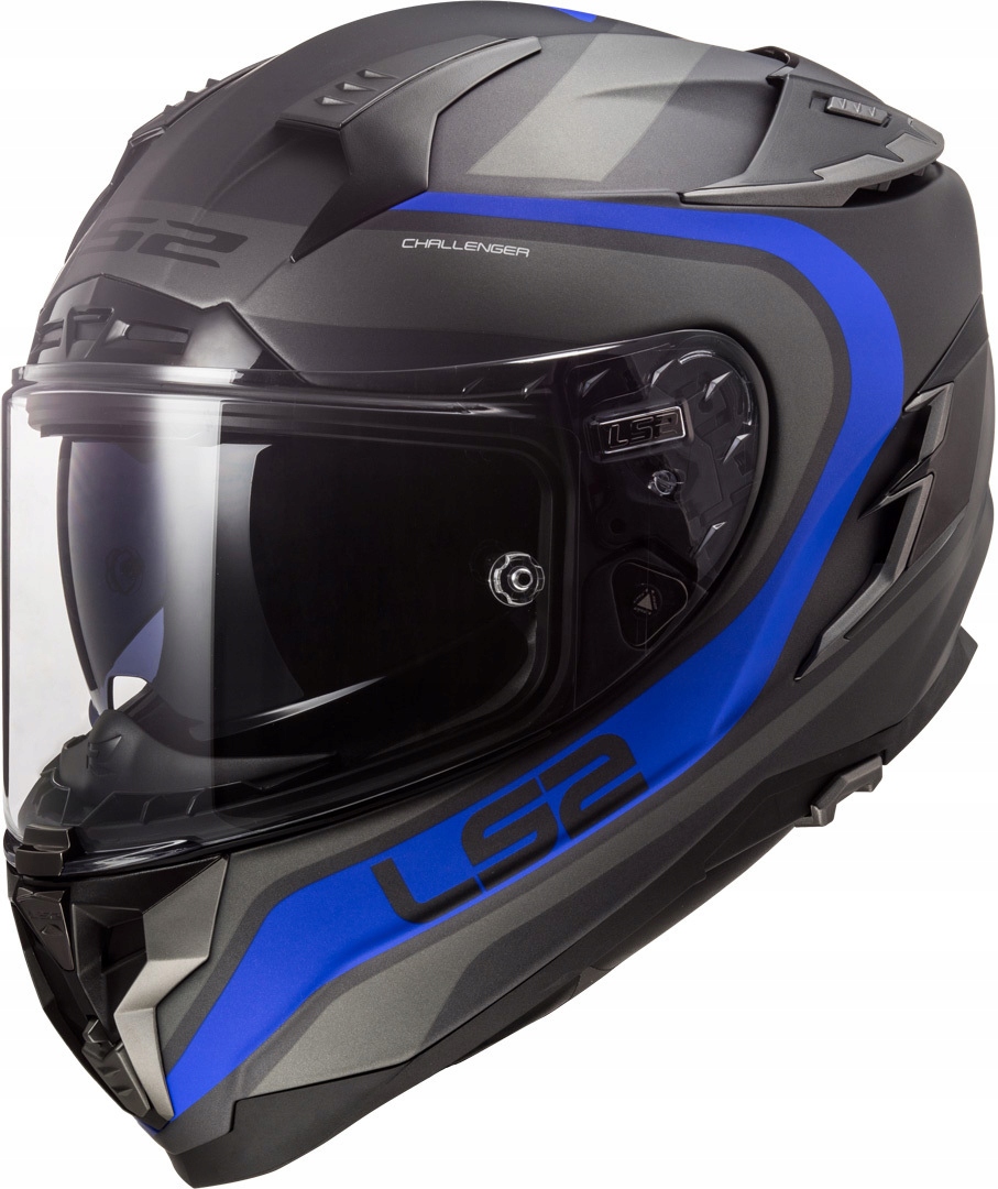 KASK LS2 FF327 CHALLENGER FUSION TITAN / BLUE r.L