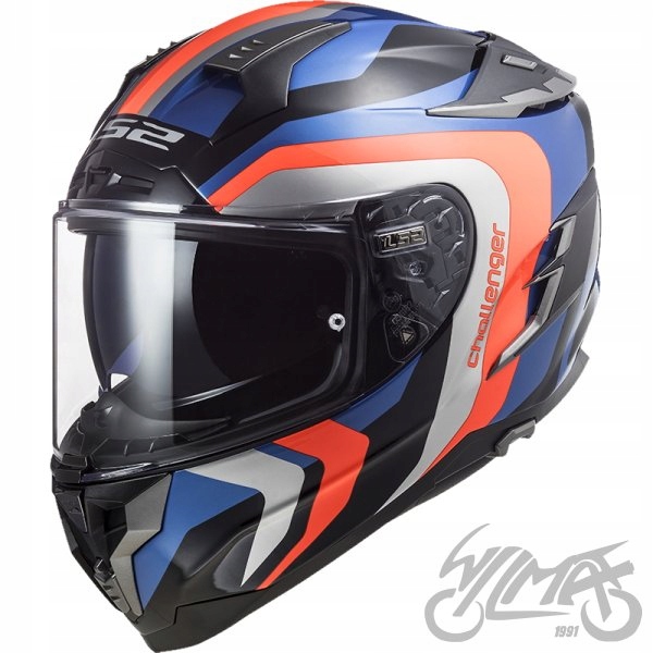 KASK LS2 FF327 CHALLENGER GALACTIC BLUE ORANGE r.M
