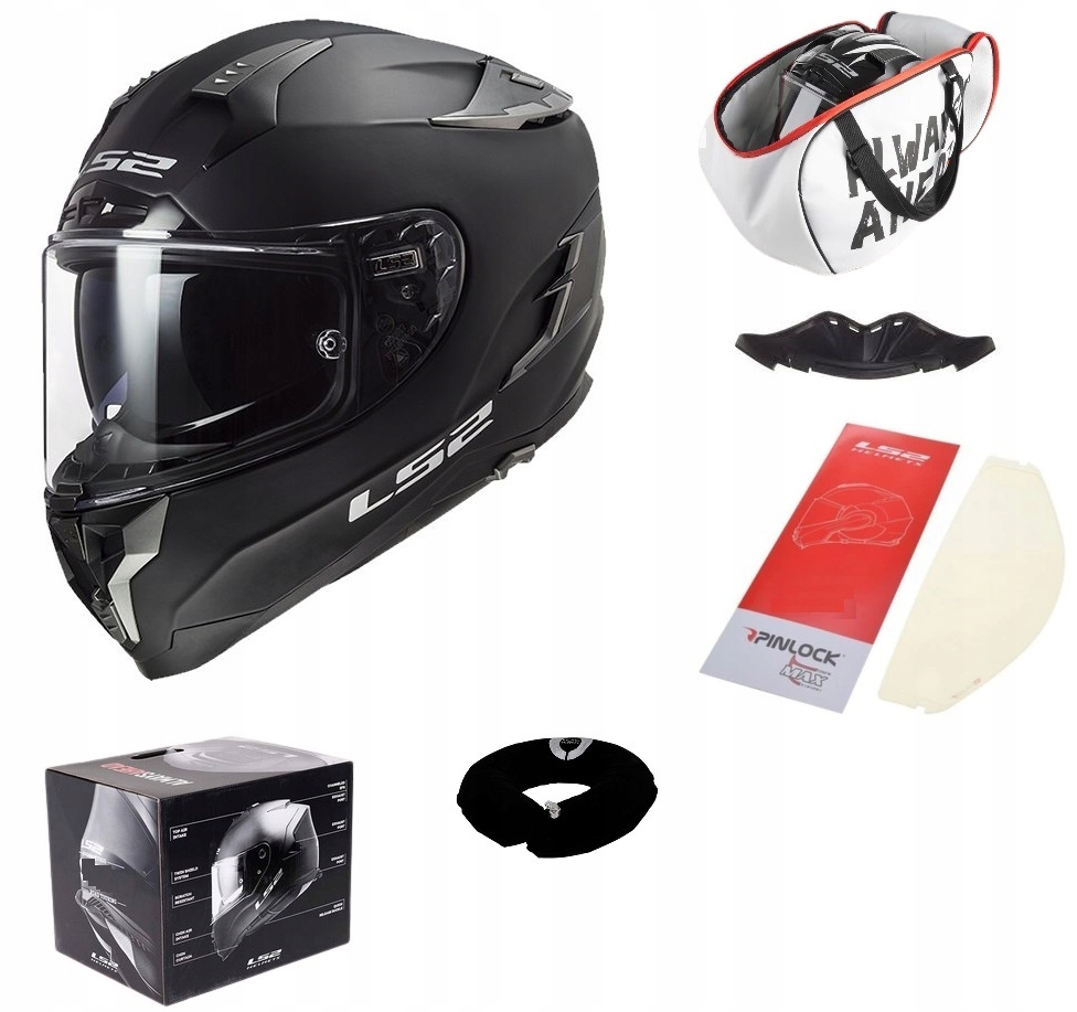 KASK LS2 FF327 CHALLENGER PEVNÝ MATNÝ ČIERNY PINLOCK