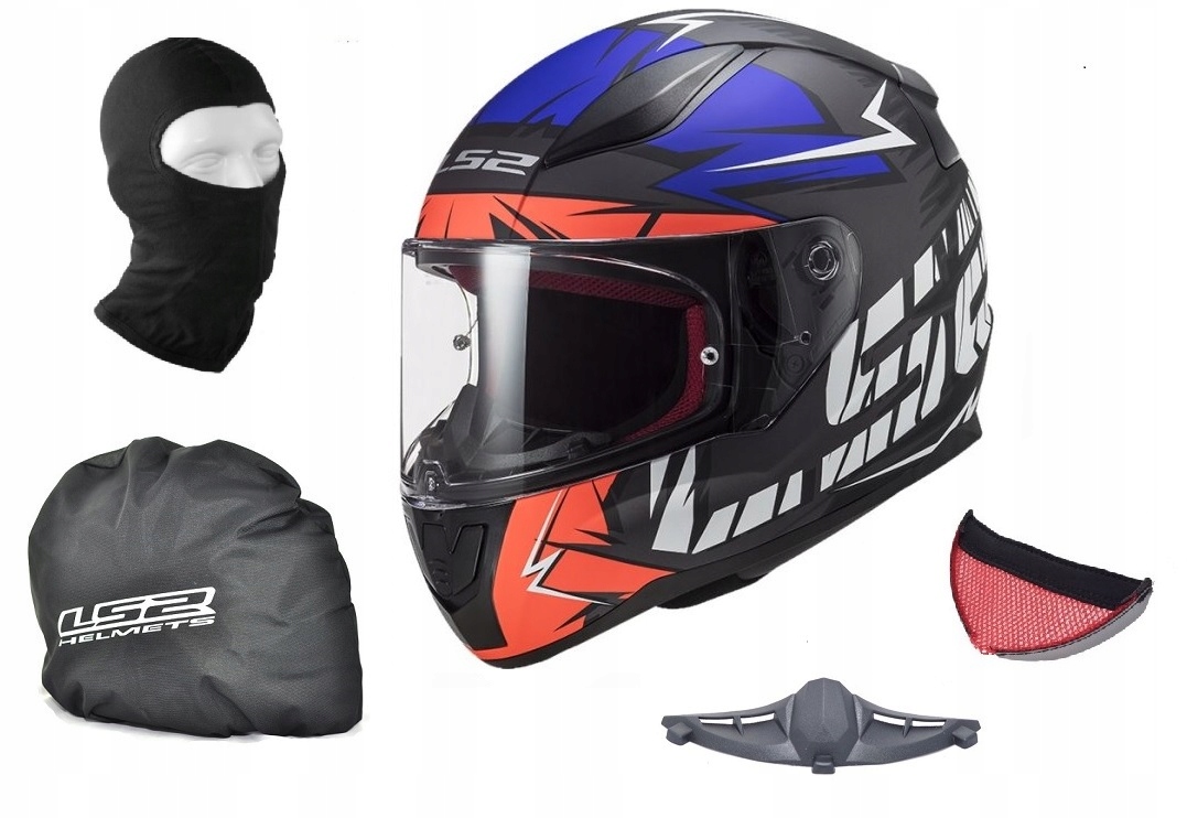 KASK LS2 FF353 RAPID CROMO MATNÁ ORANŽOVÁ MODRÁ S
