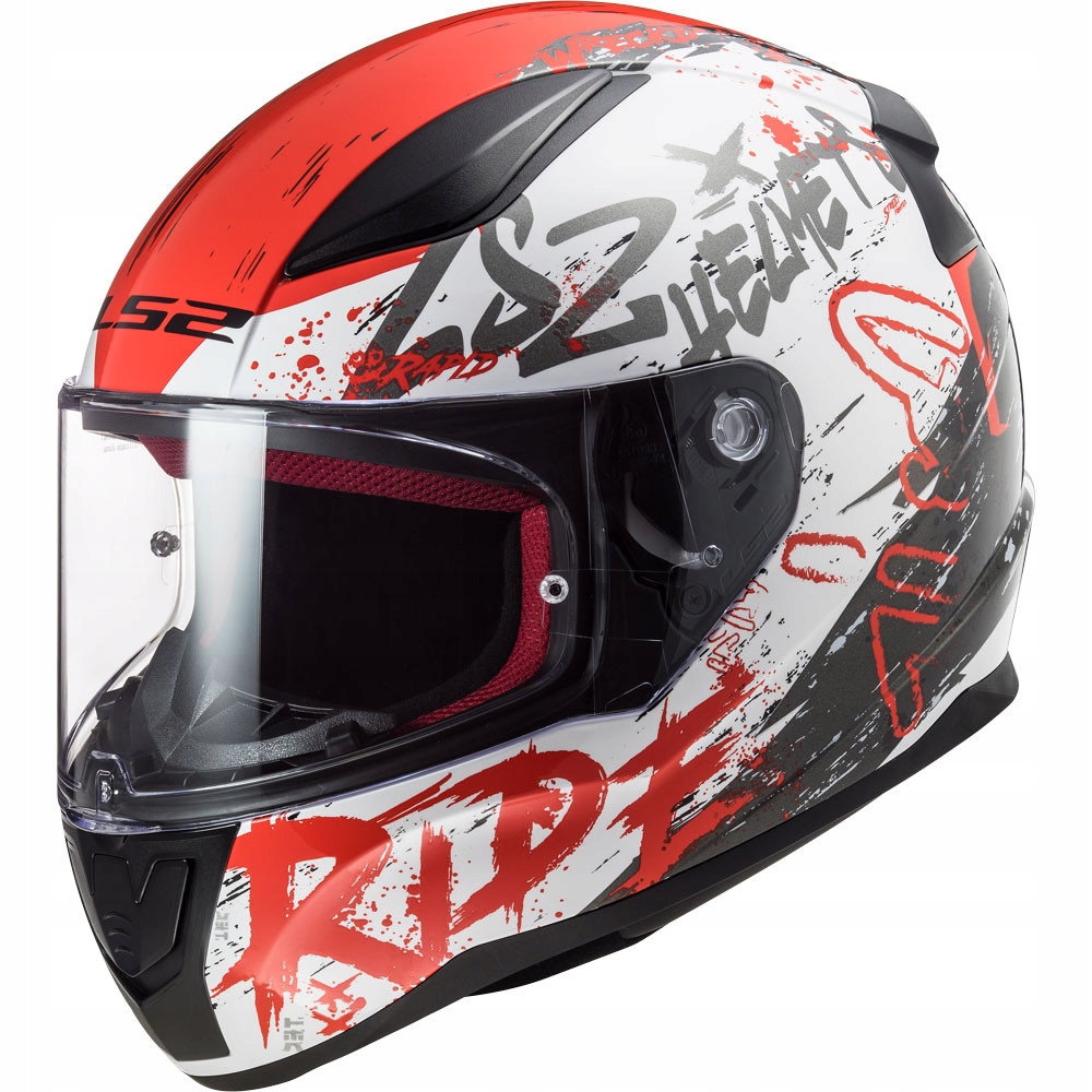 PRILBA LS2 FF353 RAPID NAUGHTY WHITE RED H-V r.M
