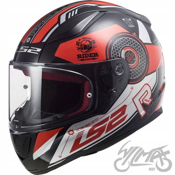 PRILBA LS2 FF353 RAPID STRATUS BLACK RED SILVER r.L