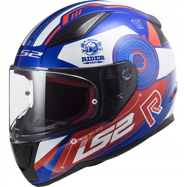KASK LS2 FF353 RAPID STRATUS BLUE RED WHITE S