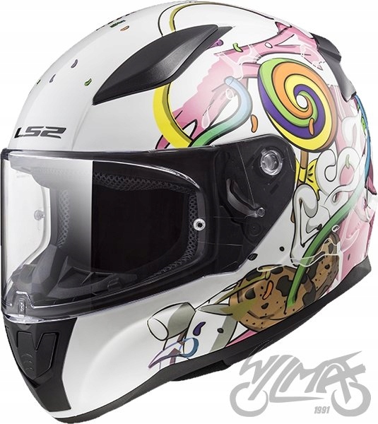 KASK LS2 FF353J RAPID MINI CRAZY POP WHITE PINK L