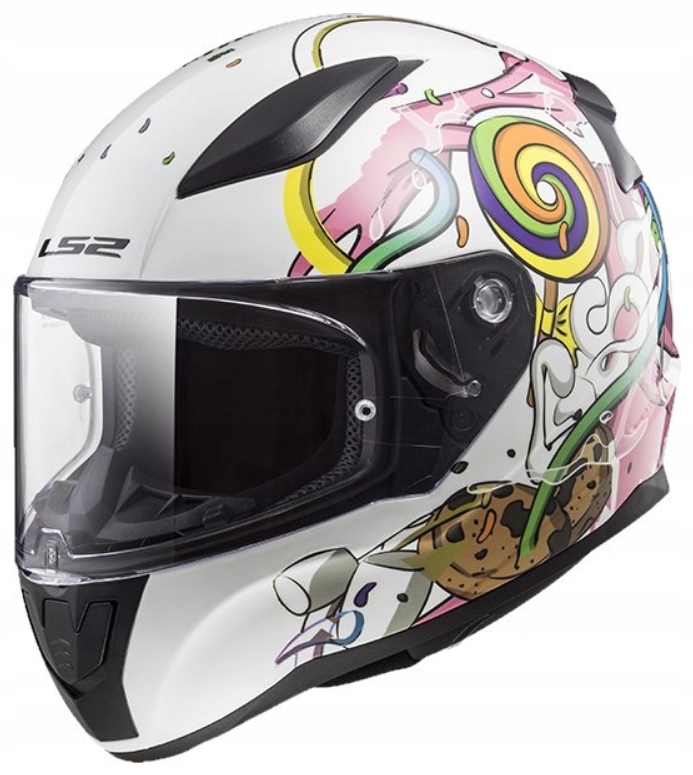 PRILBA LS2 FF353J RAPID MINI CRAZY POP WHITE PINK M