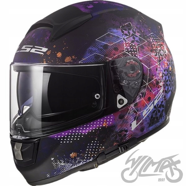 KASK LS2 FF397 VECTOR COSMOS MATNÁ ČIERNA RUŽOVÁ r.M
