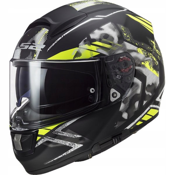 KASK LS2 FF397 VECTOR FT2 STENCIL BL. H-V YEL. XL