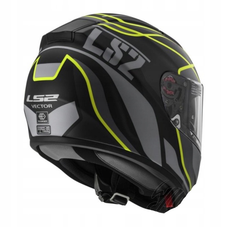 PRILBA LS2 FF397 VECTOR VANTAGE ČIERNA ŽLTÁ 3XL