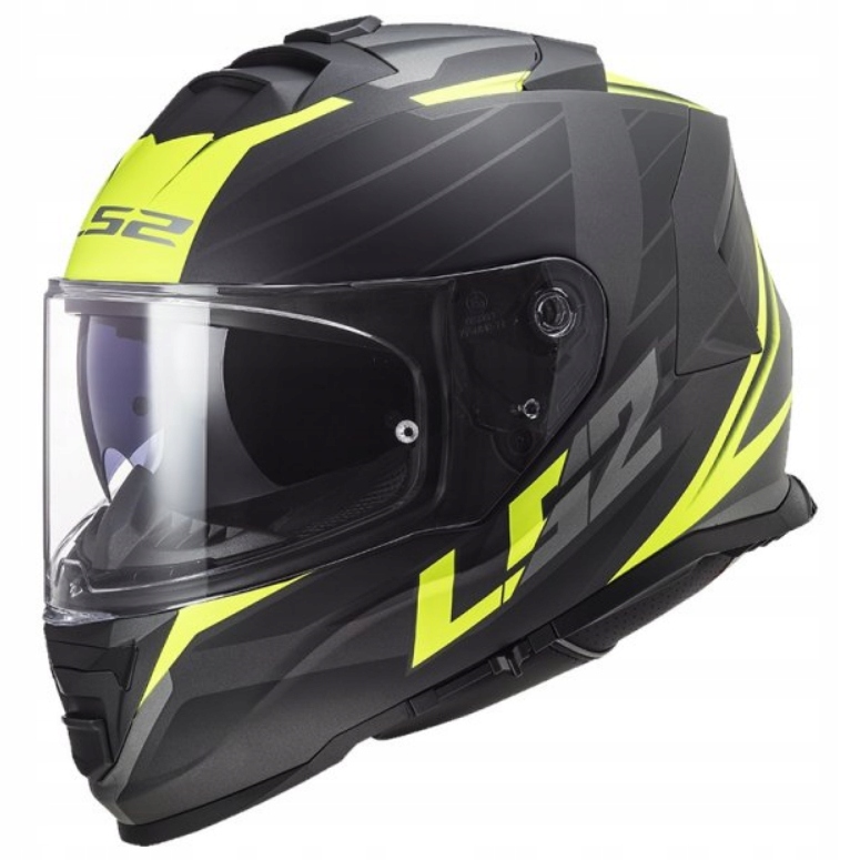 Prilba LS2 FF800 STORM NERVE MATBLACK H-V YEL M