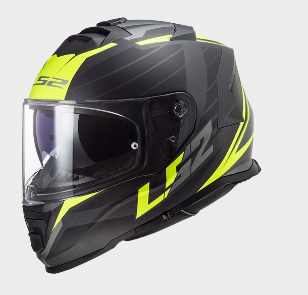 PRILBA LS2 FF800 STORM NERVE MATBLACK YEL XS + ZADARMO