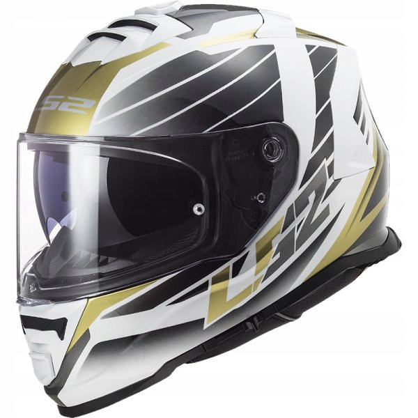LS2 FF800 BÚRKA NERVOVÁ BIELA ANTIQUE GOLD XXXL PRILBA
