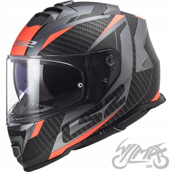 PRILBA LS2 FF800 STORM RACER MATNÁ TITANOVÁ FLUO veľkosť 3XL