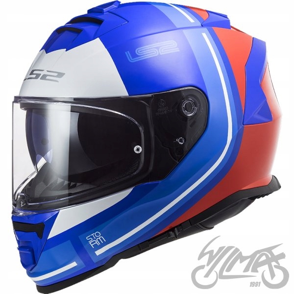 PRILBA LS2 FF800 STORM SLANT MODRÁ ČERVENÁ M NOVINKA