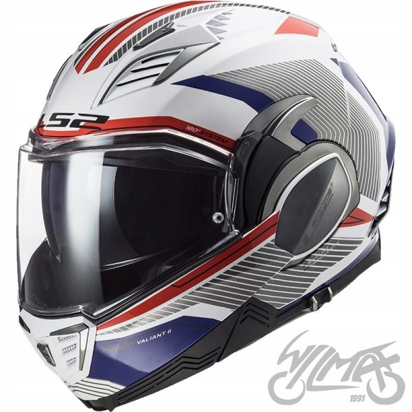 PRILBA LS2 FF900 VALIANT II REVO BIELA ČERVENÁ MODRÁ 3XL
