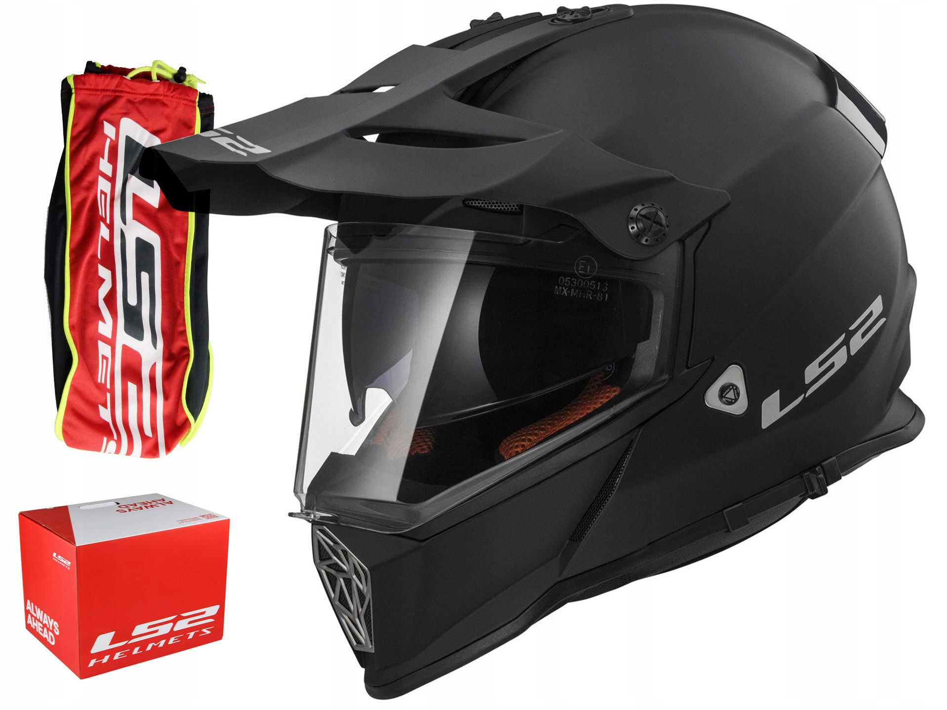 PRILBA LS2 MX436 PIONEER BLENDA CROSS BLACK MAT XL