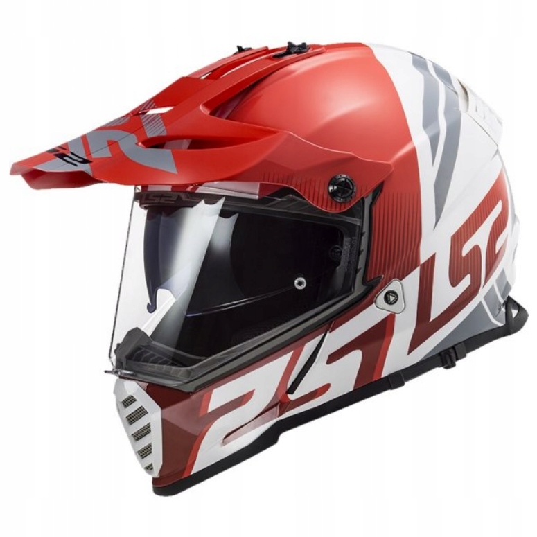 PRILBA LS2 MX436 PIONEER EVO EVOLVE RED WHITE XXL