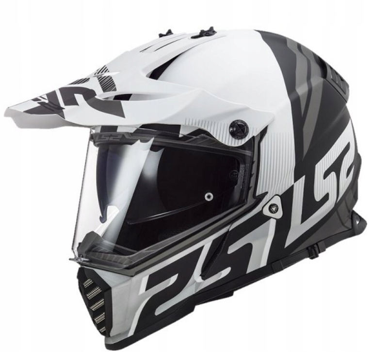 Prilba LS2 MX436 PIONEER EVO EVOLVE BIELA ČIERNA 3XL