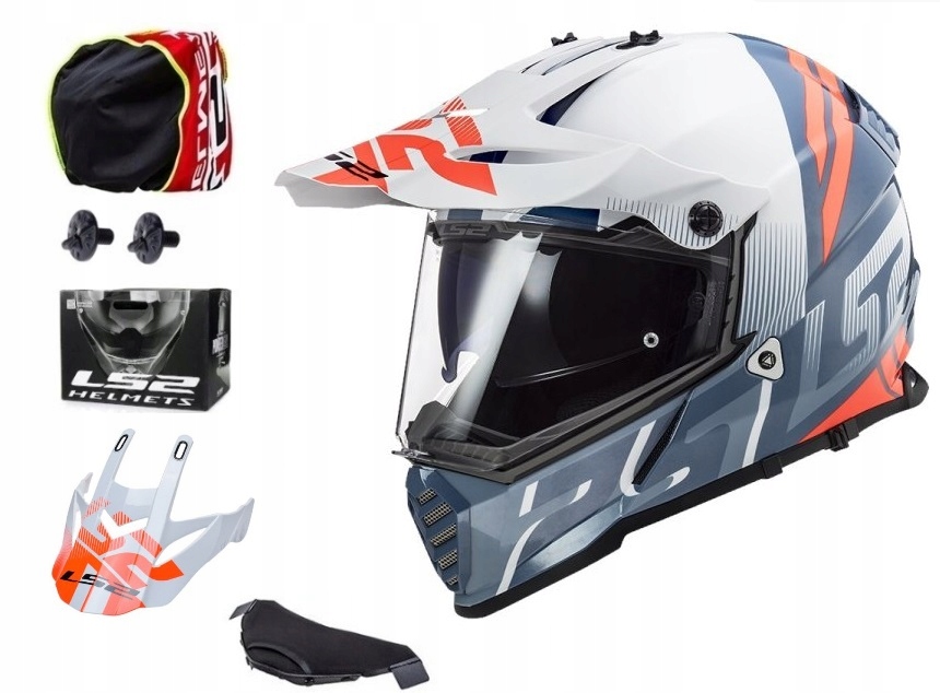 Prilba LS2 MX436 PIONEER EVO EVOLVE WHITE COBALT 3XL