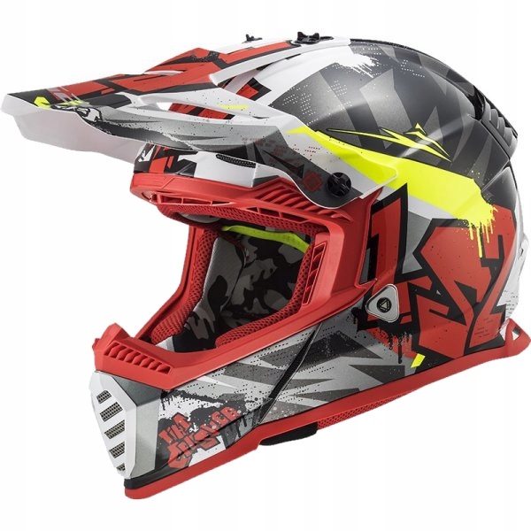 PRILBA LS2 MX437 FAST EVO CRUSHER ČIERNA ČERVENÁ XL