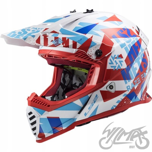 Prilba LS2 MX437 FAST EVO FUNKY RED WHITE WHITE XXL 2020