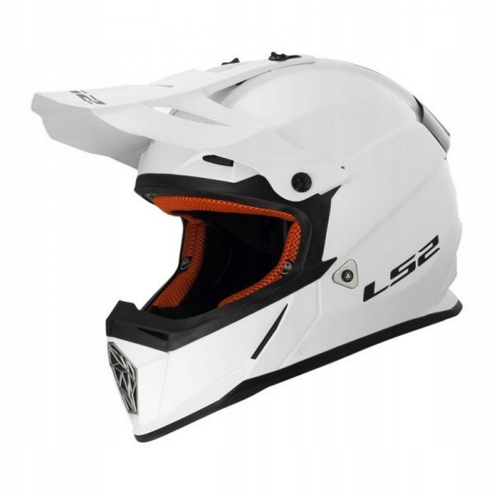 PRILBA LS2 MX437 FAST EVO MINI SOLIDE WHITE CROSS M.
