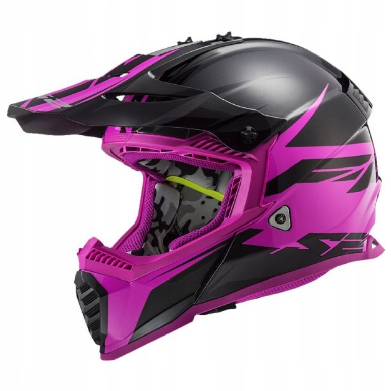 PRILBA LS2 MX437 FAST EVO ROAR BLACK PURPLE XS