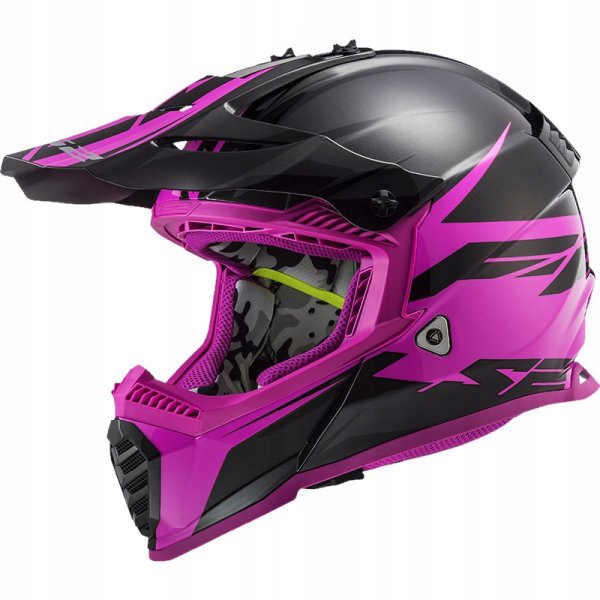 Prilba LS2 MX437 FAST EVO ROAR BLACK PURPLE XXS