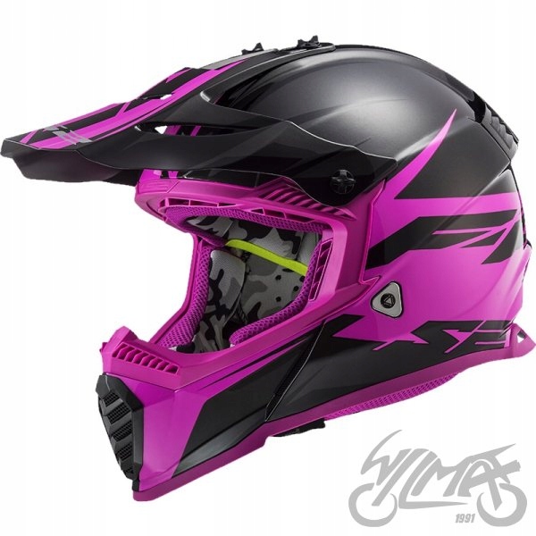 Prilba LS2 MX437 FAST EVO ROAR BLACK FURPLE HELL. L.