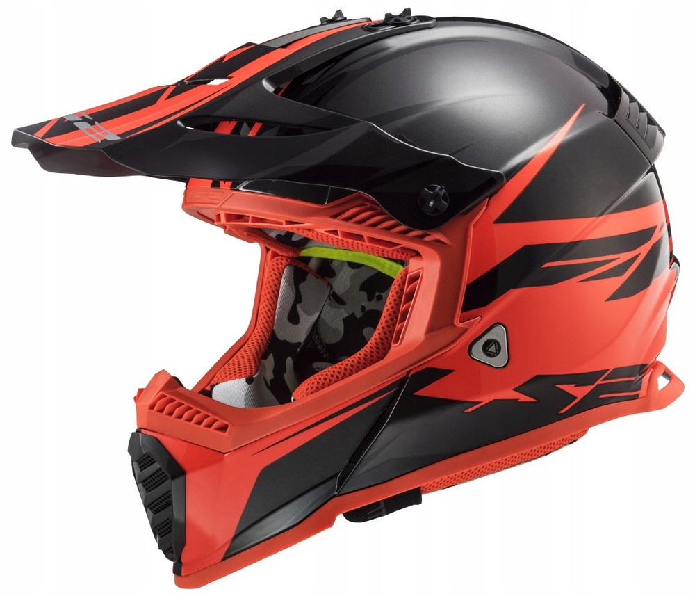 KASK LS2 MX437 FAST EVO ROAR BLACK RED L (59-60)