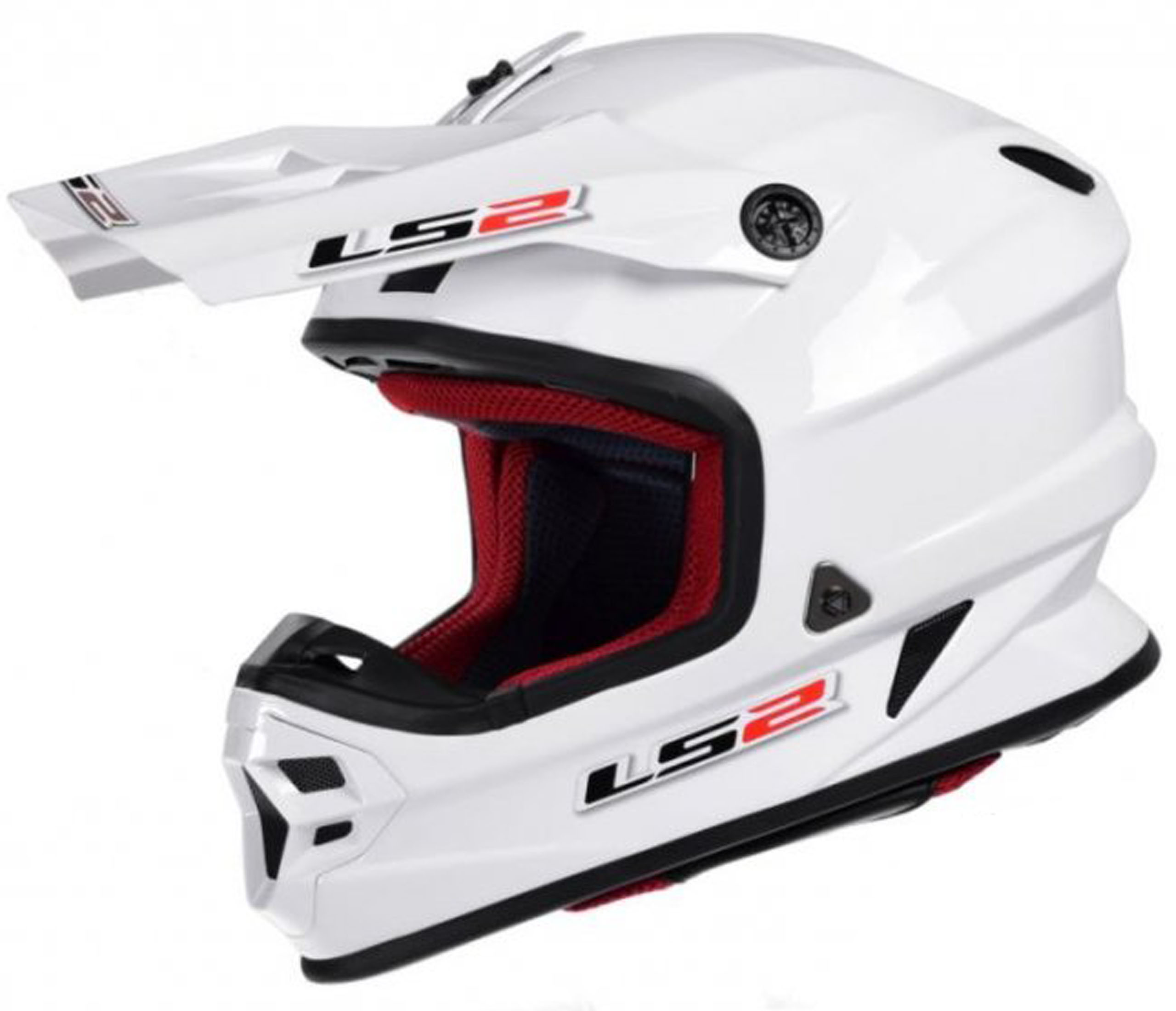 Prilba LS2 MX456 SINGLE MONO WHITE CROSS ENDURO S