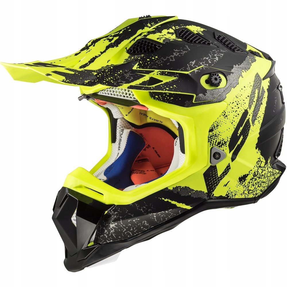 KASK LS2 MX470 SUBVERTER CLAW MAT ČIERNA HI VIS r.M
