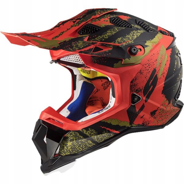 KASK LS2 MX470 SUBVERTER CLAW MATNÁ ČIERNA ČERVENÁ XXXL