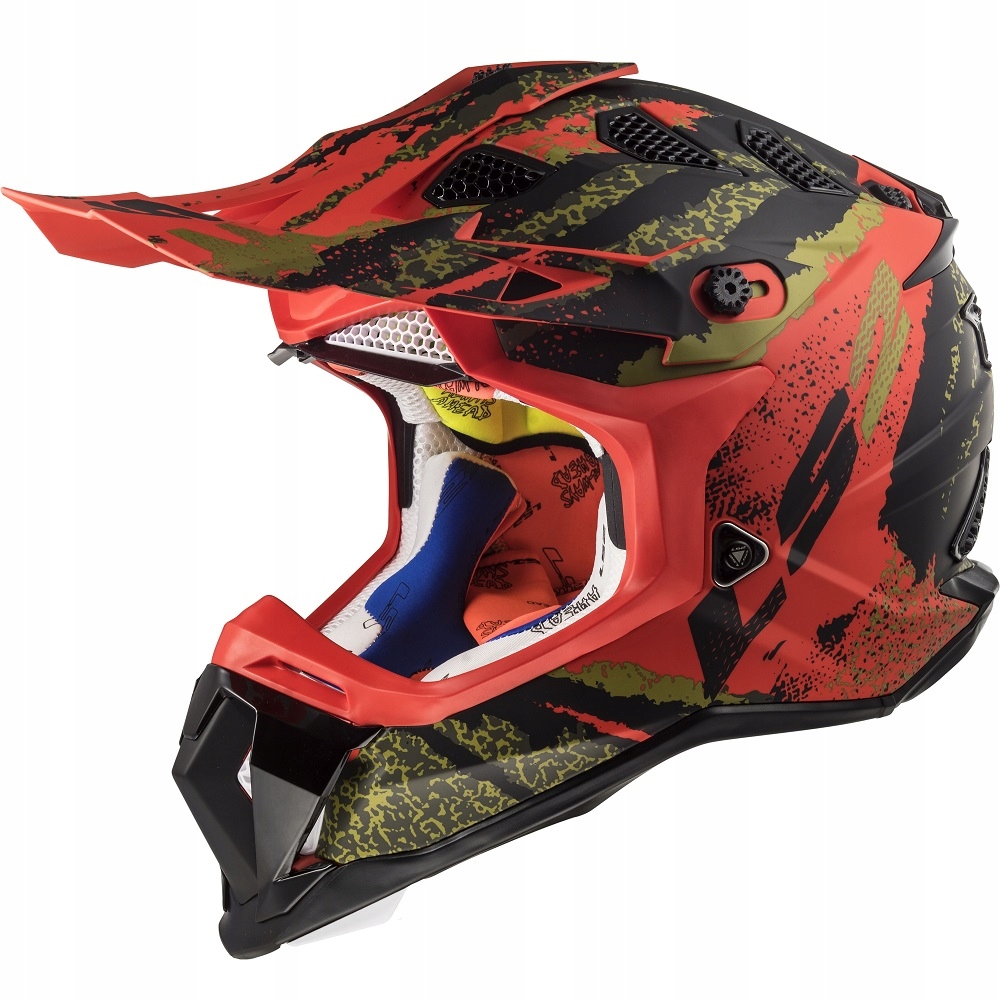 PRILBA LS2 MX470 SUBVERTER CLAW MATNÁ ČIERNA ČERVENÁ veľkosť 3XL