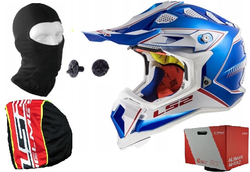 KASK LS2 MX470 SUBVERTER POWER CHROME BLUE CROSS L